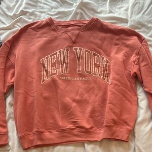 American Eagle Outfitters Coral Crew Neck Sweater